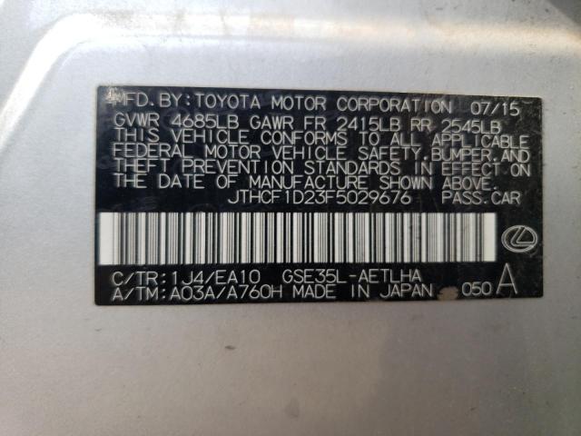 2015 LEXUS IS 250 - JTHCF1D23F5029676