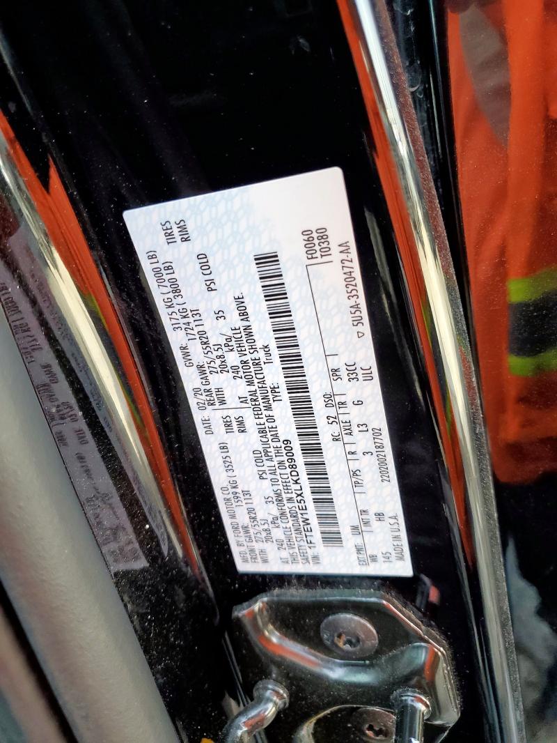 2020 FORD F150 SUPER - 1FTEW1E5XLKD89009
