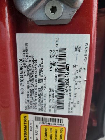 2018 FORD FUSION SE - 3FA6P0HD6JR135083