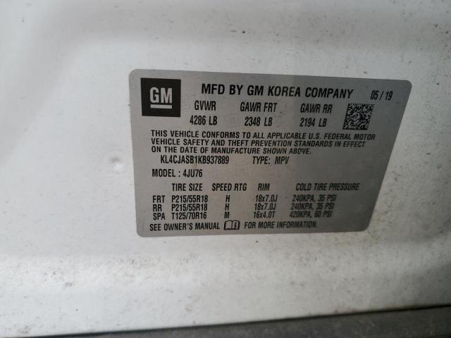 2019 BUICK ENCORE PRE - KL4CJASB1KB937889