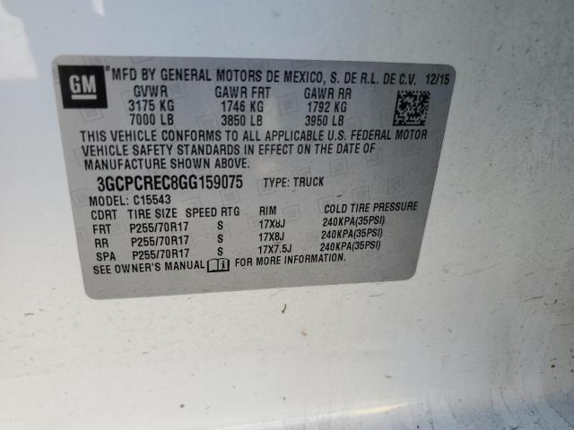 2016 CHEVROLET SILVERADO - 3GCPCREC8GG159075