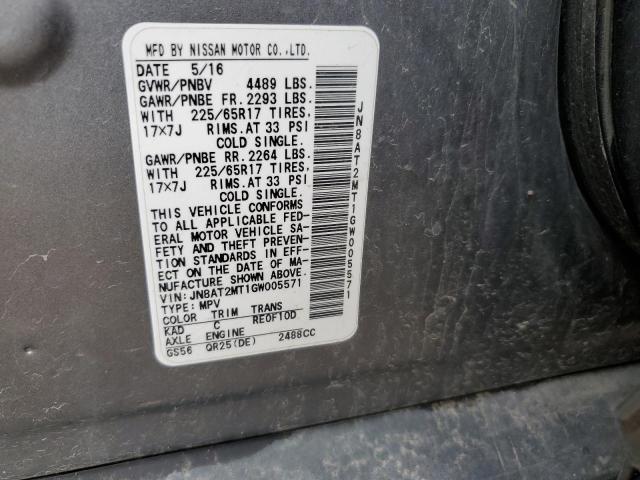 2016 NISSAN ROGUE JN8AT2MT1GW005571