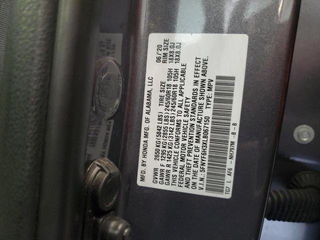 2020 HONDA PILOT EX 5FNYF6H3XLB067150