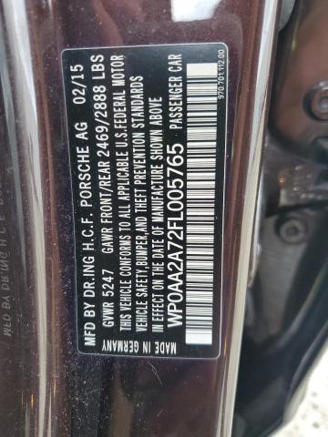 2015 PORSCHE PANAMERA 2 - WP0AA2A72FL005765