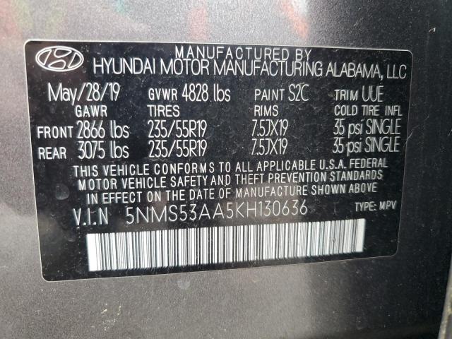 2019 HYUNDAI SANTA FE L - 5NMS53AA5KH130636