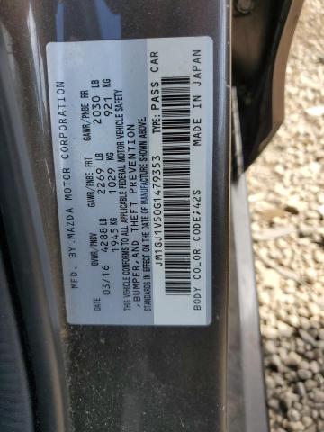 2016 MAZDA 6 TOURING JM1GJ1V50G1479353