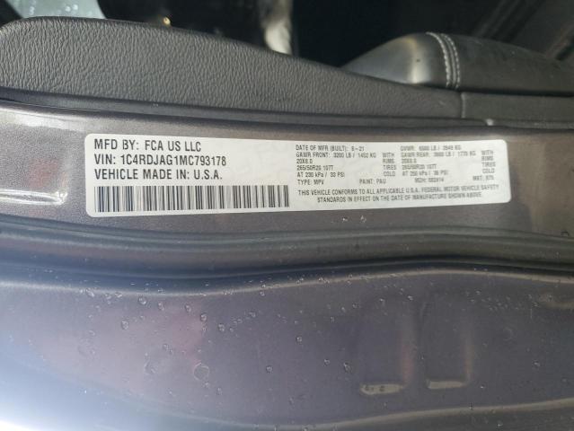 2021 DODGE DURANGO SX - 1C4RDJAG1MC793178