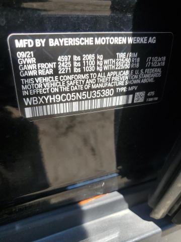 2022 BMW X2 SDRIVE2 WBXYH9C05N5U35380