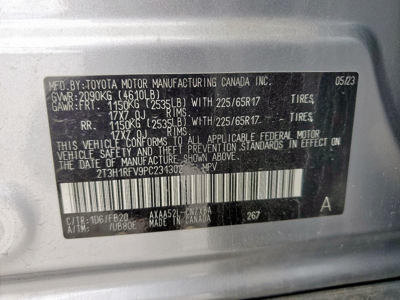 2t3h1rfv9pc231302 - 2023 Toyota rav4 le - #56565635