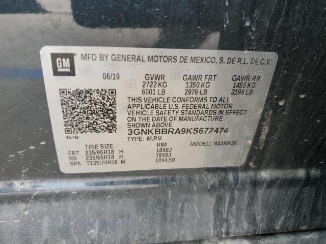 2019 CHEVROLET BLAZER 1LT 3GNKBBRA9KS672474