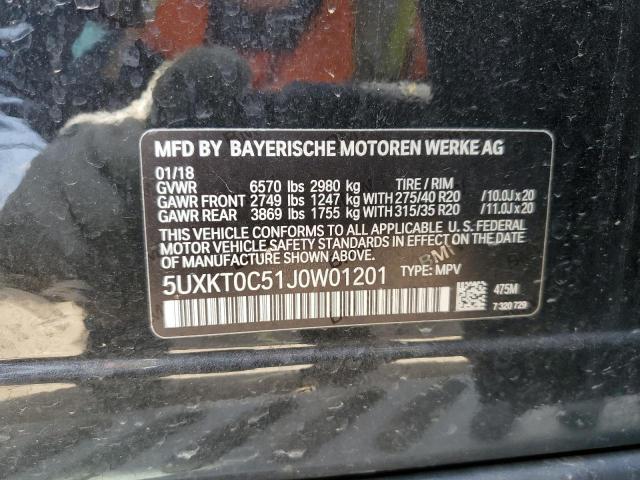 2018 BMW X5 XDR40E 5UXKT0C51J0W01201