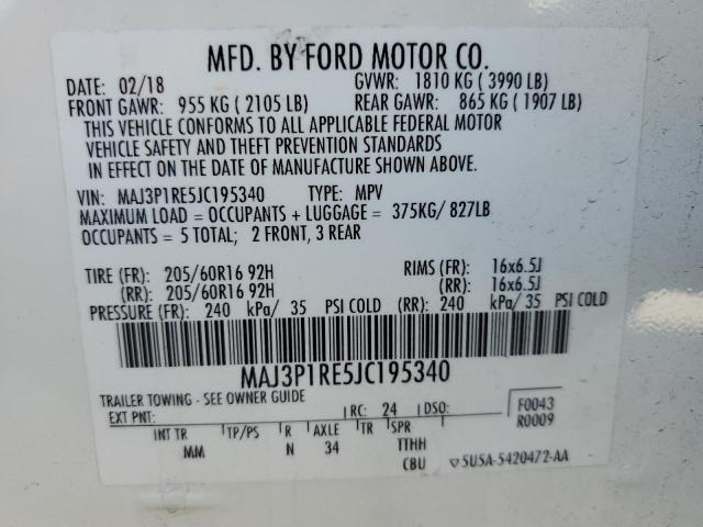 2018 FORD ECOSPORT S - MAJ3P1RE5JC195340