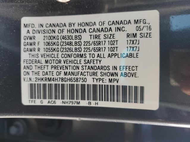 2016 HONDA CR-V EXL - 2HKRM4H78GH658750