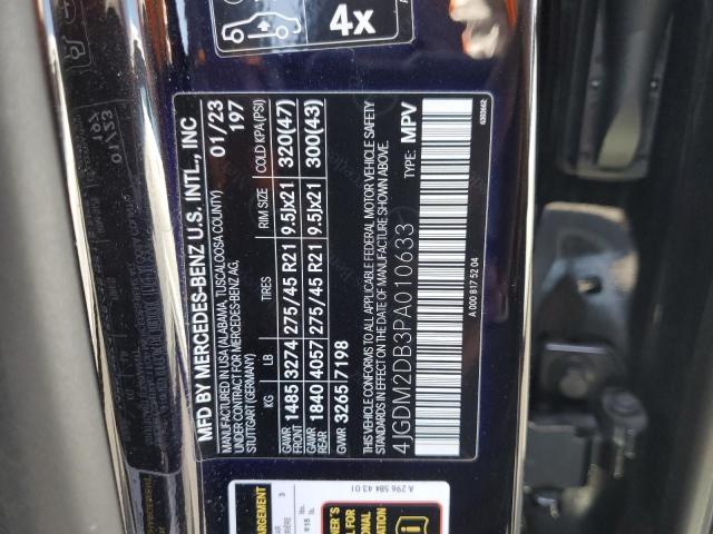 2023 MERCEDES-BENZ EQS SUV 45 4JGDM2DB3PA010633