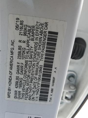 2019 HONDA ACCORD LX - 1HGCV1F10KA128483