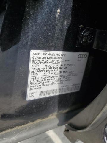 2021 AUDI Q7 PREMIUM WA1LXAF71MD034878