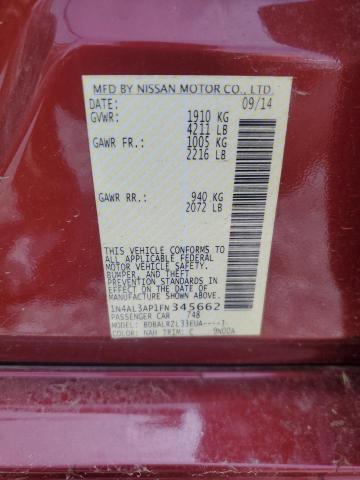 2015 NISSAN ALTIMA 2.5 - 1N4AL3AP1FN345662