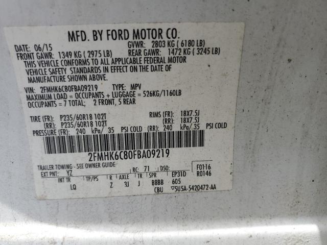 2015 FORD FLEX SEL - 2FMHK6C80FBA09219