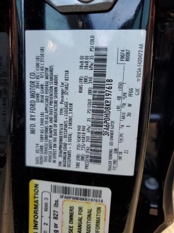 2019 FORD FUSION SE - 3FA6P0HD8KR197618