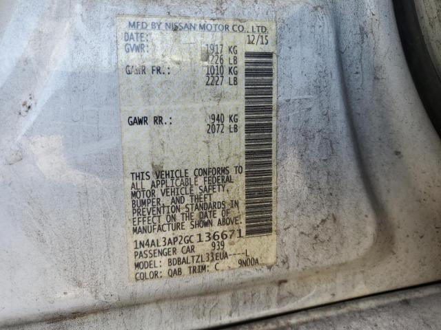 2016 NISSAN ALTIMA 2.5 1N4AL3AP2GC136671