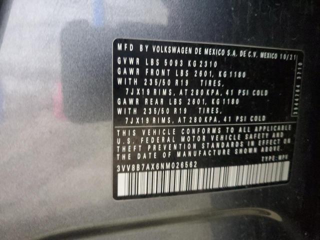 2022 VOLKSWAGEN TIGUAN SE - 3VV8B7AX6NM026562