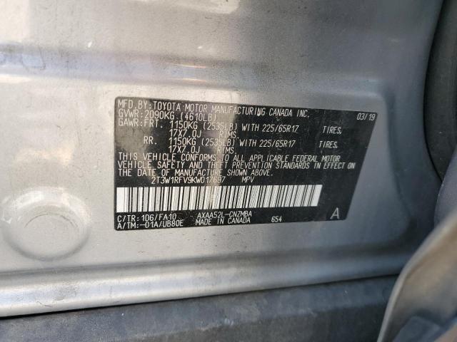 2019 TOYOTA RAV4 XLE - 2T3W1RFV9KW017697