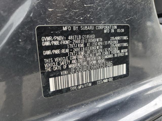 2024 SUBARU CROSSTREK - JF2GUADC6RH351346