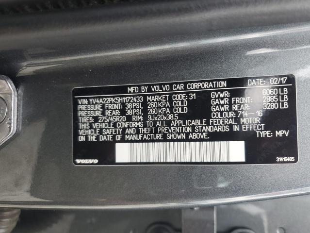 2017 VOLVO XC90 T6 - YV4A22PK5H1172433