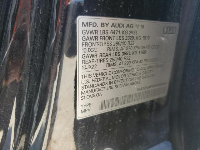 2019 AUDI Q8 PREMIUM - WA1EVAF19KD020962