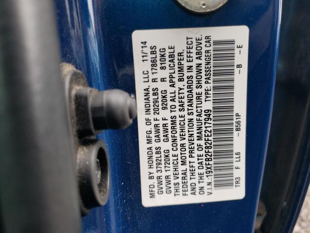 2015 HONDA CIVIC EX - 19XFB2F82FE217949