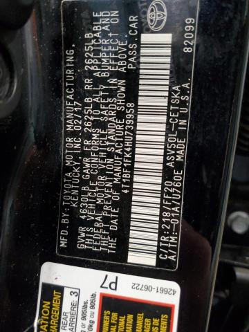 2017 TOYOTA CAMRY LE - 4T1BF1FK4HU739958