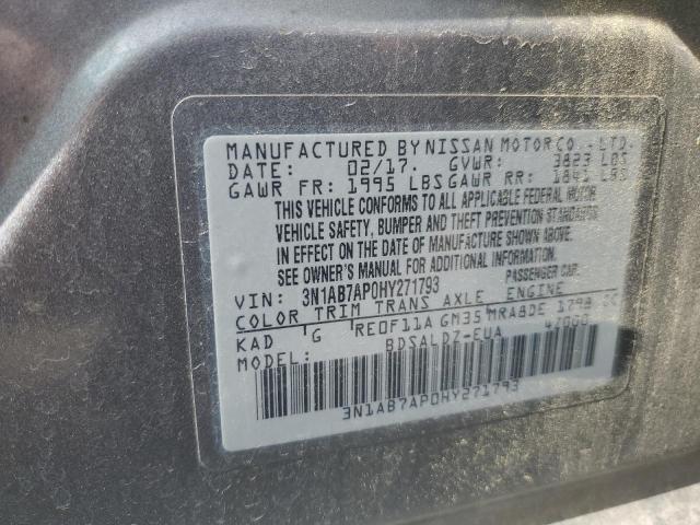 2017 NISSAN SENTRA S 3N1AB7AP0HY271793