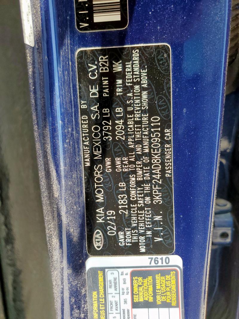 2019 KIA FORTE FE - 3KPF24AD8KE095110