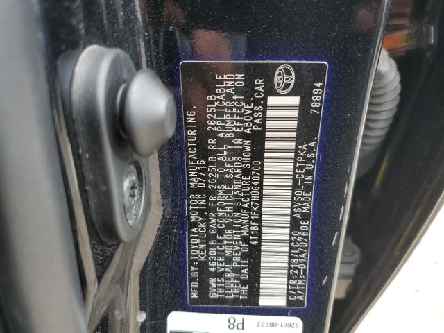 2017 TOYOTA CAMRY LE - 4T1BF1FK7HU640700