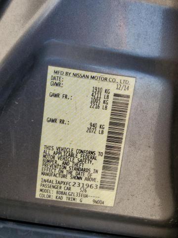 2015 NISSAN ALTIMA 2.5 1N4AL3APXFC231963