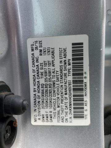 2016 HONDA CR-V SE 2HKRM4H43GH697851