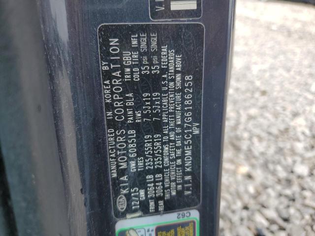 2016 KIA SEDONA SXL KNDME5C17G6186258