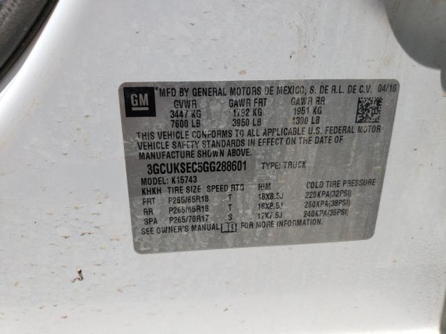 2016 CHEVROLET SILVERADO - 3GCUKSEC5GG288601