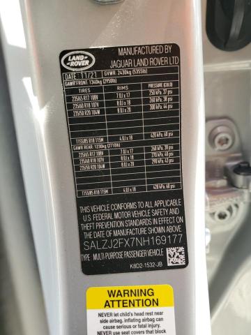 2022 LAND ROVER RANGE ROVE - SALZJ2FX7NH169177
