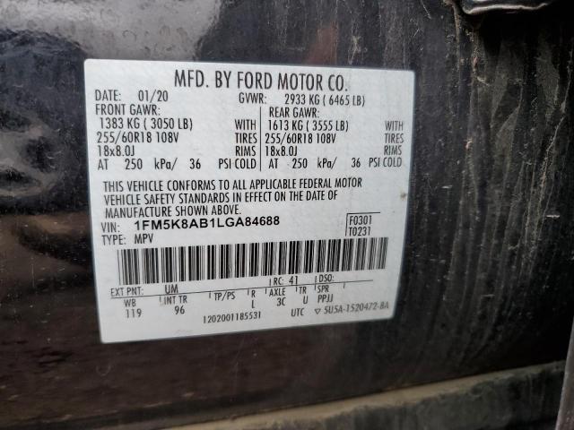 2020 FORD EXPLORER P - 1FM5K8AB1LGA84688
