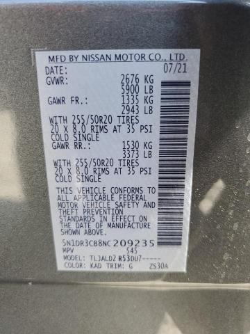 2022 NISSAN PATHFINDER 5N1DR3CB8NC209235