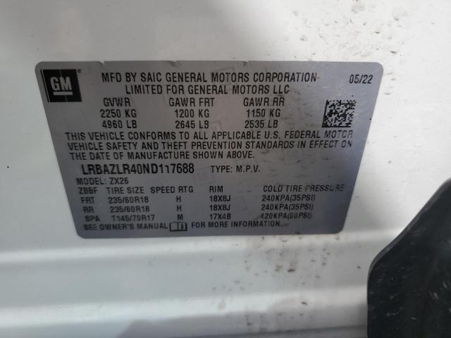 2022 BUICK ENVISION P - LRBAZLR40ND117688