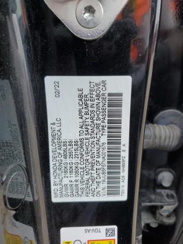 2022 ACURA TLX TECH A - 19UUB5F57NA001676
