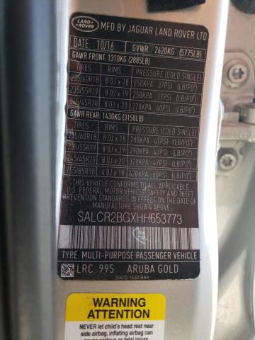 2017 LAND ROVER DISCOVERY SALCR2BGXHH653773