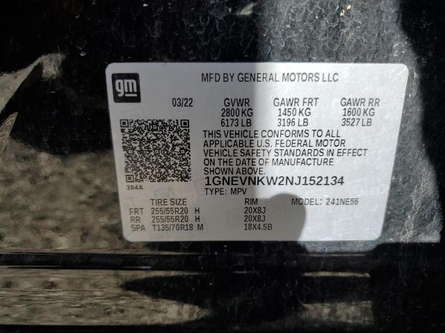 2022 CHEVROLET TRAVERSE H 1GNEVNKW2NJ152134