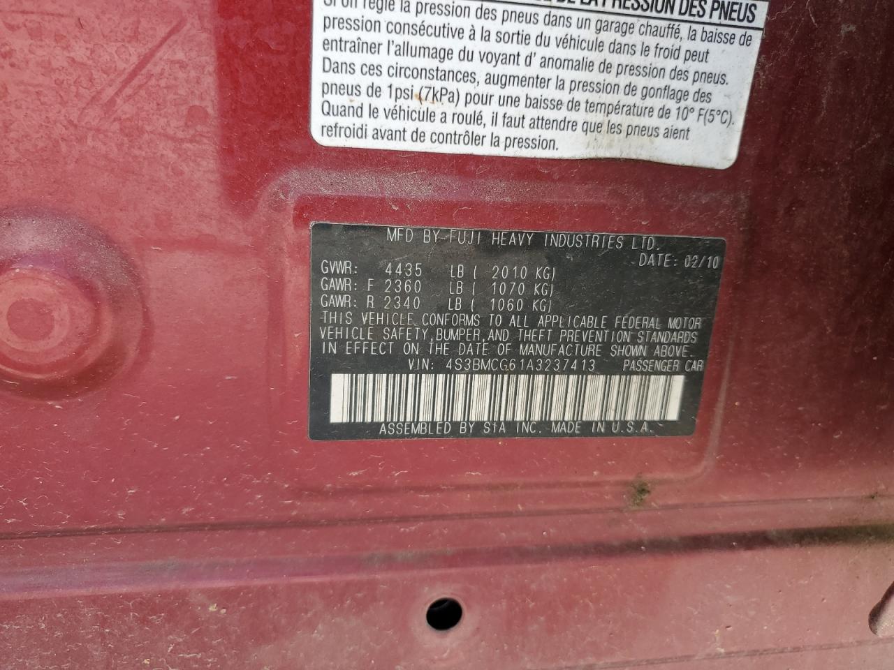 SUBARU LEGACY 2.5I PREMIUM