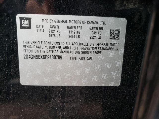 2015 BUICK REGAL PREM 2G4GN5EX6F9180789