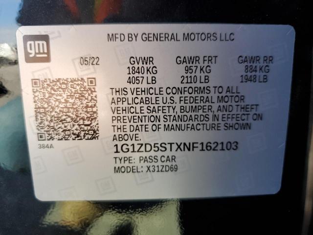 2022 CHEVROLET MALIBU LT 1G1ZD5STXNF162103