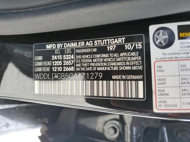 2016 MERCEDES-BENZ CLS 63 AMG WDDLJ7GB5GA171279