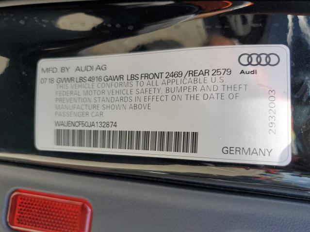 2018 AUDI A5 PREMIUM WAUENCF50JA132874
